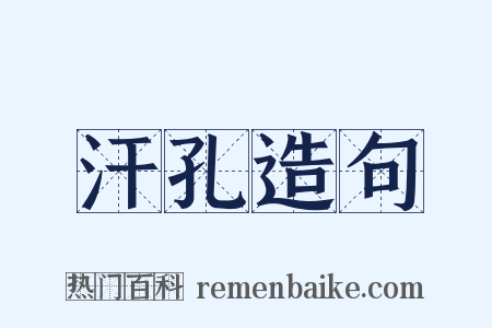 汗孔造句是什么意思的图片